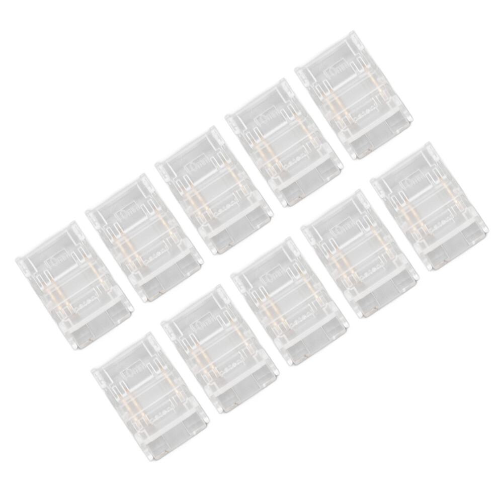 10 Pcs 3Pin 10Mm Cob Led Strip Connectors Strip To Strip Quick Connection Gapless Solderless Led Connectors For Strip Lights 7631318086405