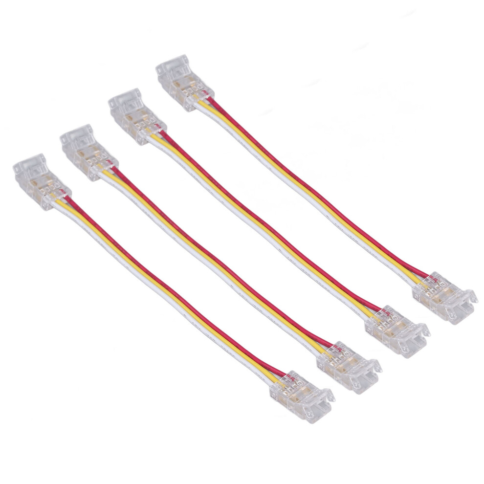 10Pcs Led Light Strip Connectors 3Pin 8Mm Safe Pc Strong Compatibility Cob Led Strip Connectors For Home Party Office 4341318086444
