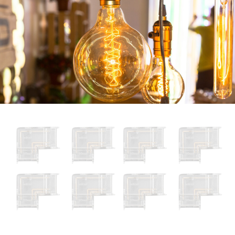 8Pcs Led Strip Light Connector Professional Transparent 3Pin L Shaped Cob Connector For Cob Led Strip Light 8771318086384