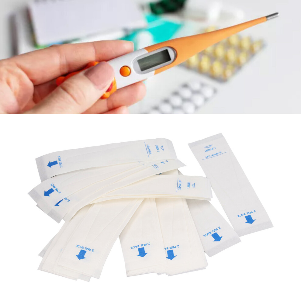 100pcs Digital Thermometer Probe Covers Disposable Safe Hygienic Oral Thermometer Cover Sleeve for Hospital