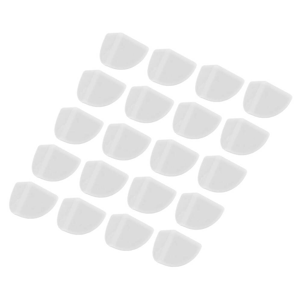 20Pcs Desk Corner Protector Safety Silicone Baby Proof Corner Protector For Furniture Pure White