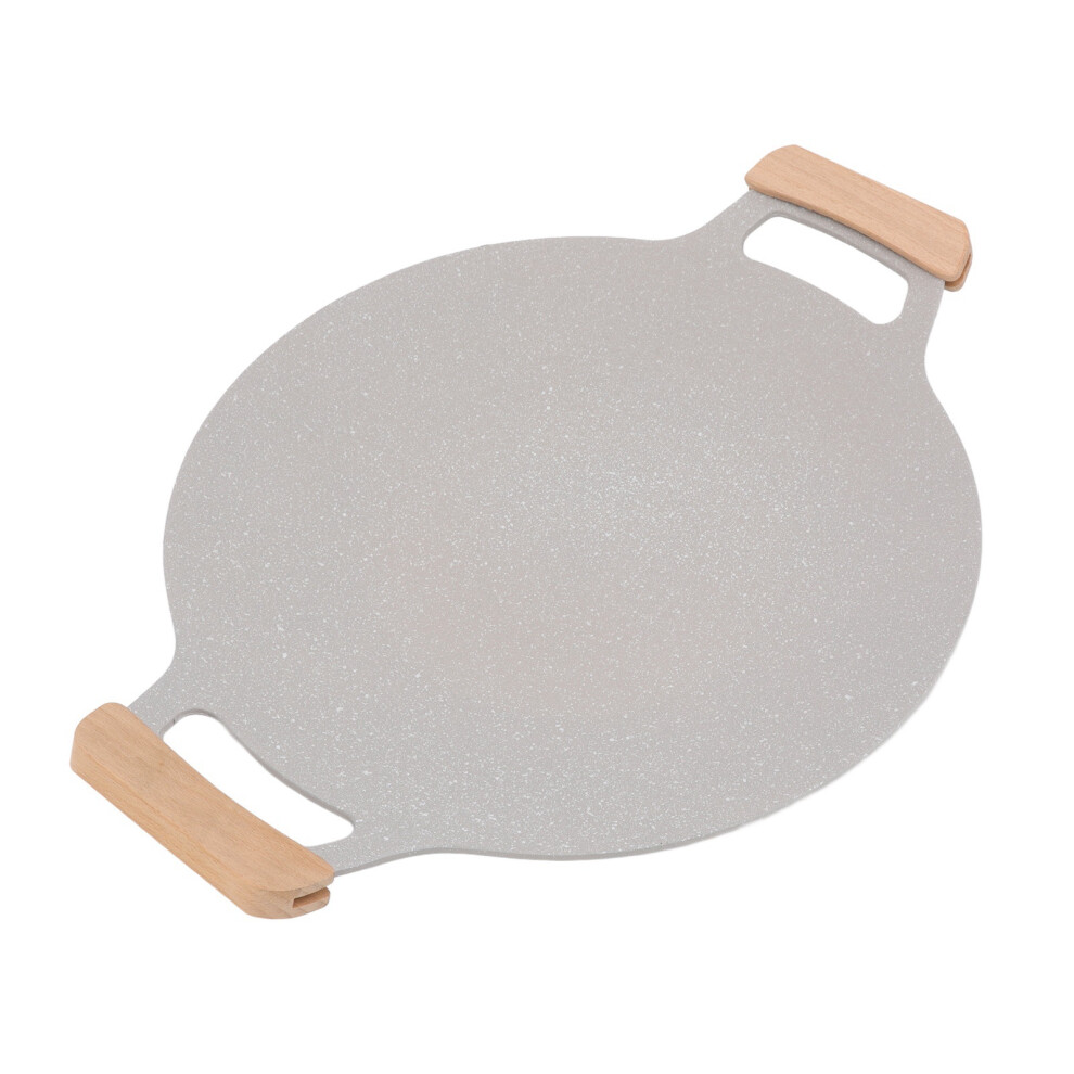 Indoor Outdoor Korean Grill Pan Nonstick Aluminum BBQ Grill Plate with Handles for Gas Stovetop Induction Cooker 34cm / 13.4in