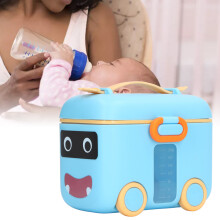 Baby-Reiseaufbewahrungsspender 3,5 l Feuchtigkeitsdichter Milchpulverbehälter mit Griff Blau