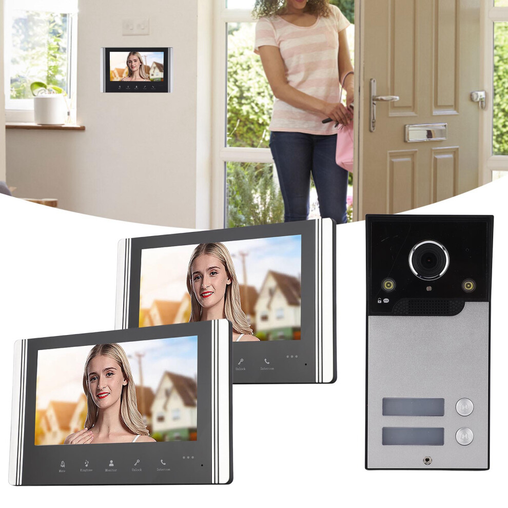 Video Doorbell Intercom System 7In Tft Lcd Screen 120 Wide Angle For Home Apartment 5061318091093