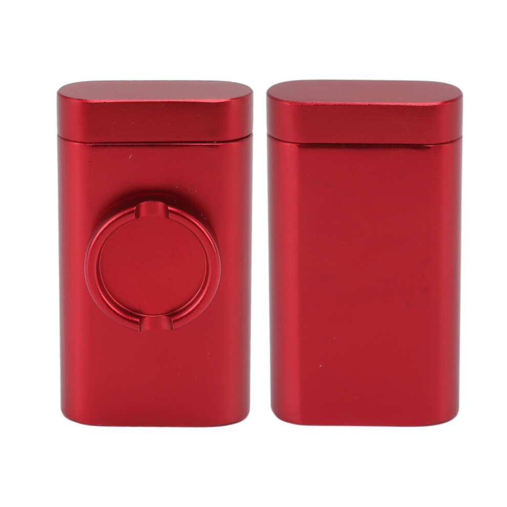 Red Mini Cigarette Crusher Aluminum Alloy Wear Resistant Incisive Cigarette Grinder With Tobacco Collection Tube