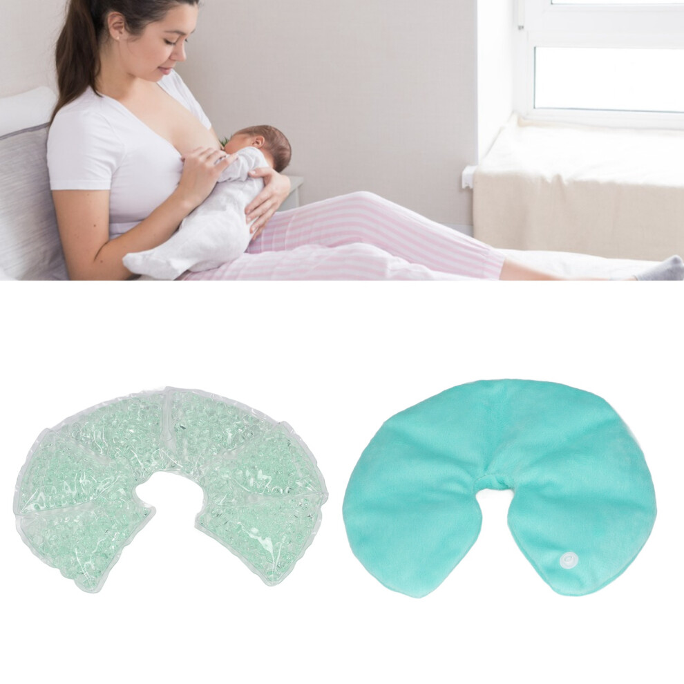 Breast Pack Hot Cold Compress Reduce Swelling Pain Dredge Mammary Gland Breastfeeding Gel Pads Green