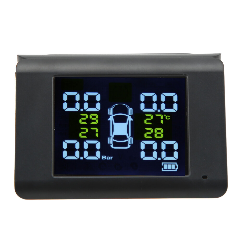 Wireless Tire Pressure Monitoring System With 4 External Sensors Lcd Screen Loud Alarm Tpms For Car Truck Motorhome 8411318092557