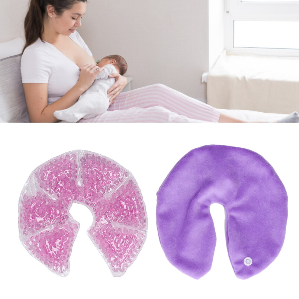 Breast Pack Hot Cold Compress Reduce Swelling Pain Dredge Mammary Gland Breastfeeding Gel Pads Purple