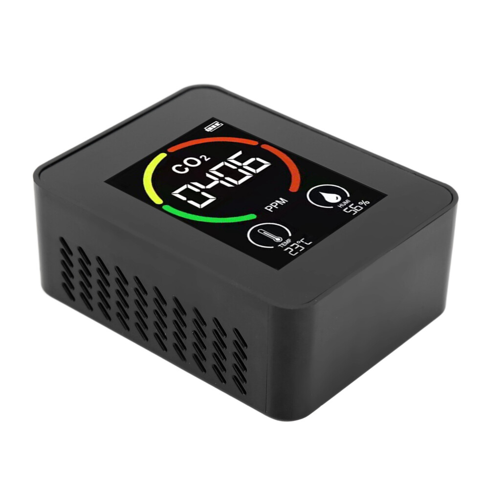 Co2 Detector Air Quality Monitor Tvoc Tester Usb Charging Thermometer Hygrometer For Home 4961318093916