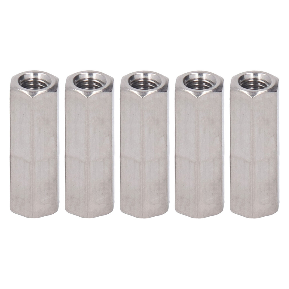 10 Pcs Hex Coupling Nut M6x1 L30mm 304 Stainless Steel Anti Rust Corrosion Threaded Rod Connector 3681318094096