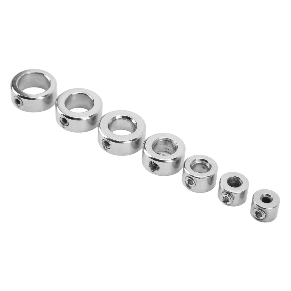 7Pcs Twist Bit Stop Collar High Carbon Steel Woodworking Drilling Depth Limit Rings With Hex Wrench 4031318094142