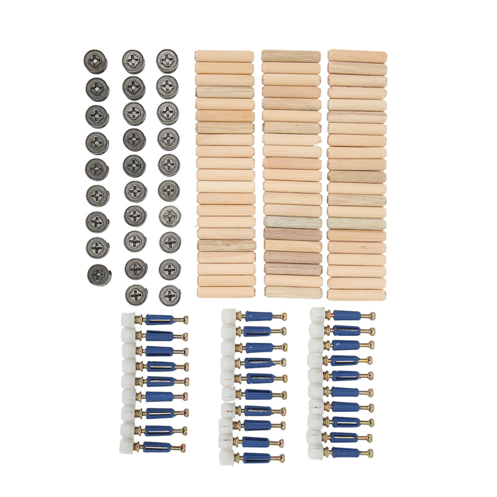 3 In 1 Eccentric Wheel Connecting Set Thickened Nut Screw Fastener Furniture Panel Board Fittings 15Mm Eccentric Wheel 6911318094244