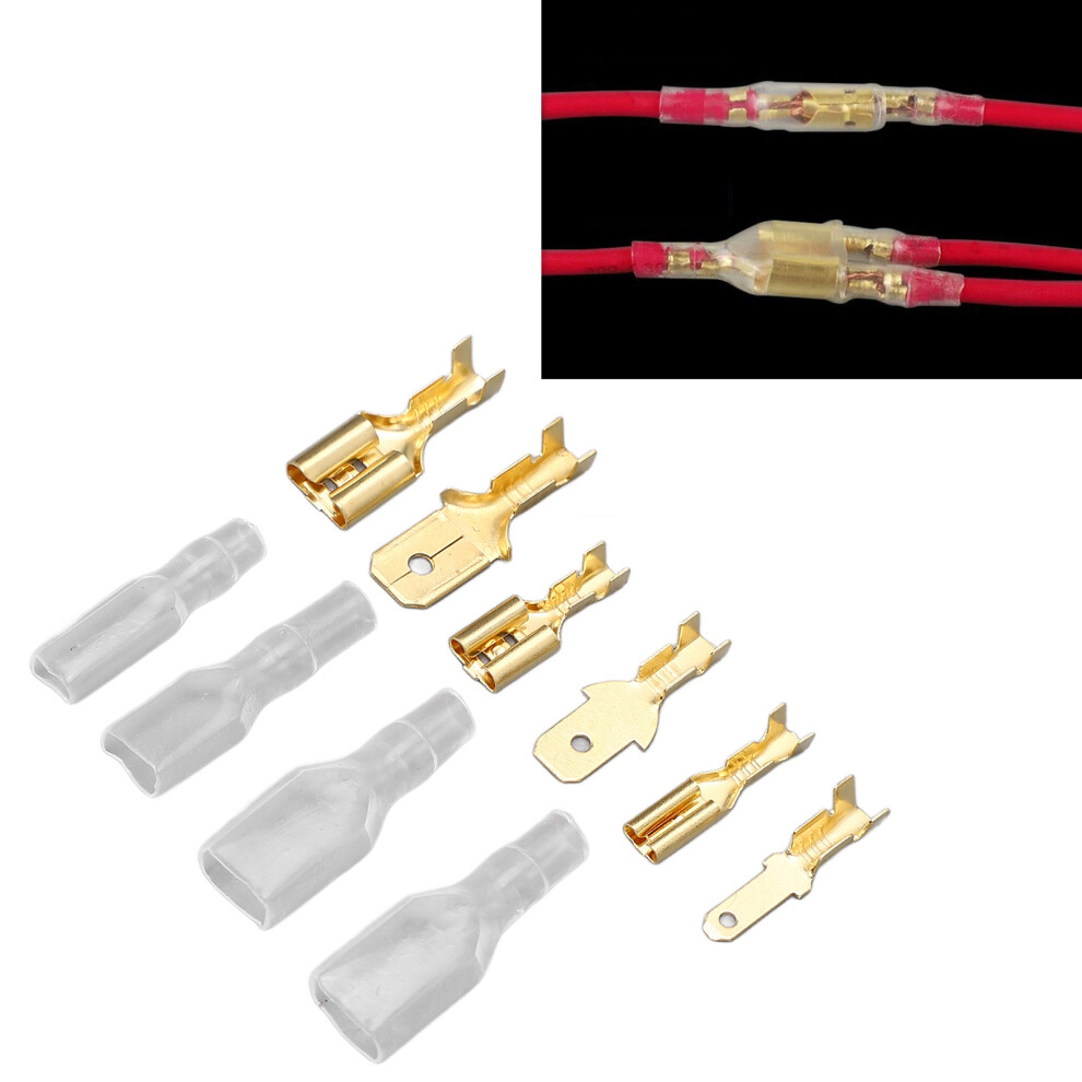 Wire Lugs Assortment Kit Brass Male Female Butt Connectors With Nylon Sheath Wire Crimp Terminals 4601318094178