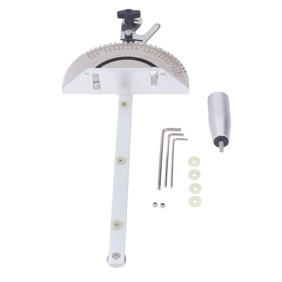 Table Saw Miter Gauge Adjustable Angle Clear Scale High Accuracy Aluminum Alloy for Woodworking