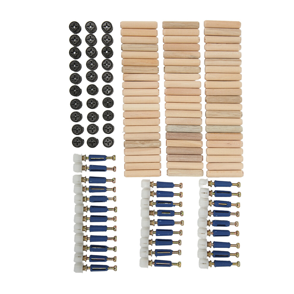 3 In 1 Eccentric Wheel Connecting Set Thickened Nut Screw Fastener Furniture Panel Board Fittings 12Mm Eccentric Wheel 7891318094316