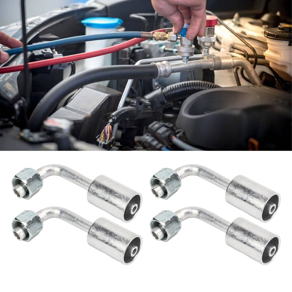 10 Pcs 3/8In Air Conditioning 90 Degree Beadlock Aluminum Ac Splicer Hose Fittings Adapter Connector For Car Truck Engineering Vehicle 9481318094454