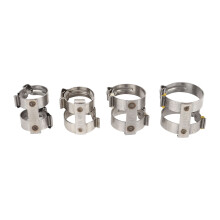 Edelstahl-Klimaanlagenrohrverbinder Klemmen 4 Stück für R134 G6-G12 Crimp-Dichtungsringe