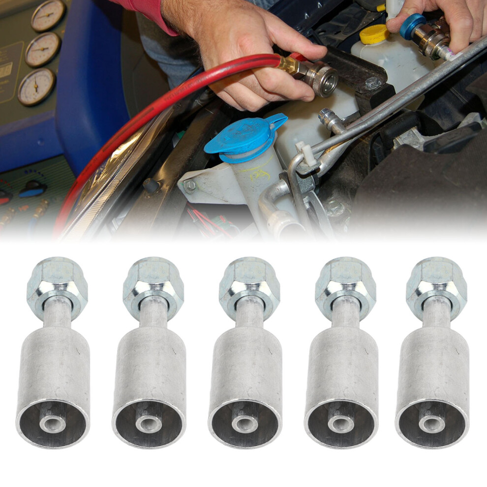 10Pcs Air Conditioning Hose Fitting With R12 3/8In Sleeve 180 Aluminum For Car Truck Engineering Vehicle 9381318094594