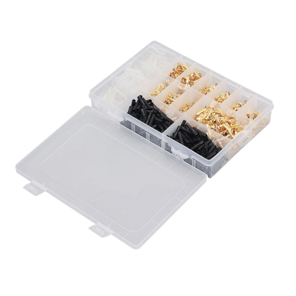 Wire Terminal Assortment Kit Brass Cold Crimp Wire Lugs With Protection Sleeves Heat Shrink Tubes 8761318094281