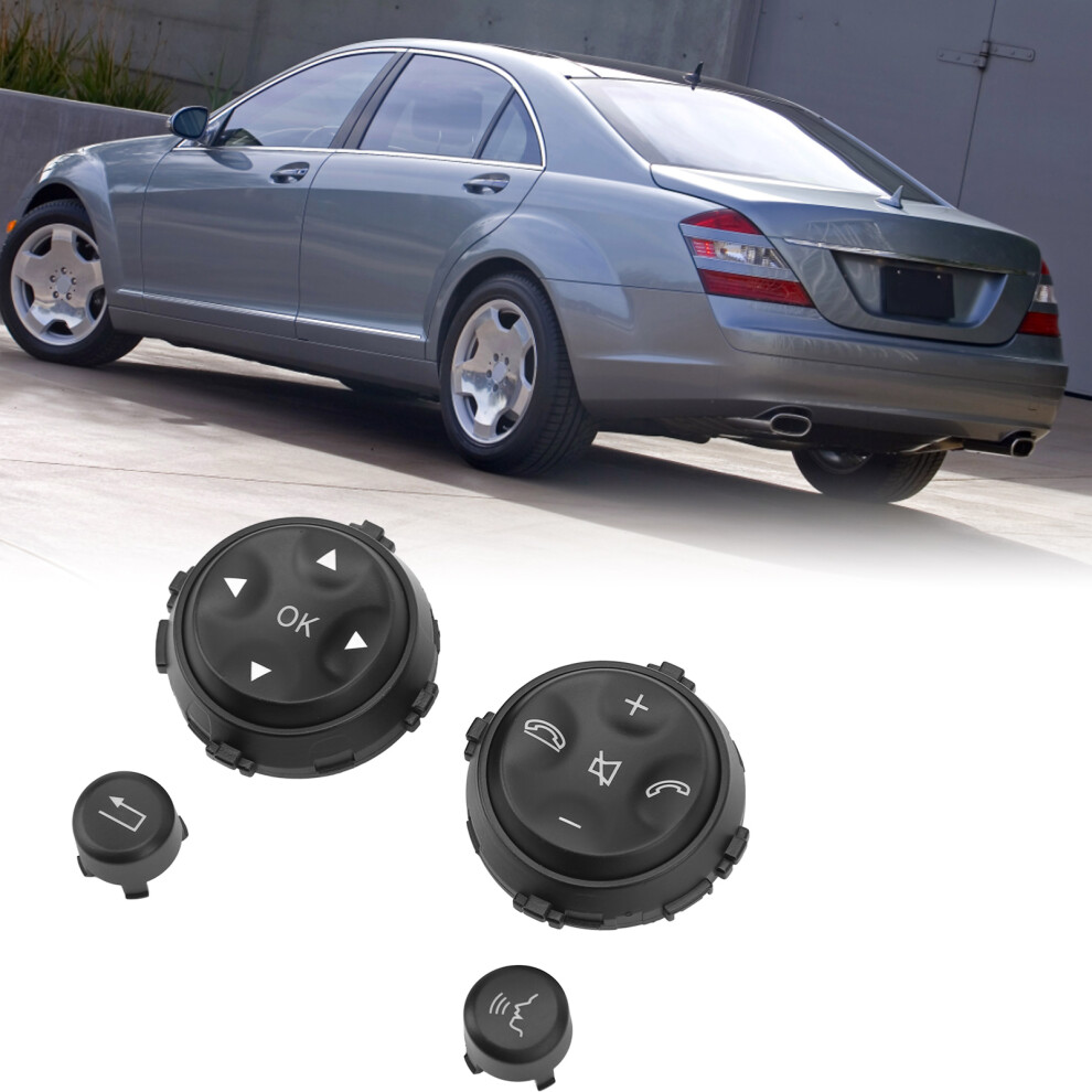 4Pcs Steering Wheel Switch Button Waterproof Rust Proof Replacement For MercedesâBenz W221 S280 2006Â2009 3761318094873