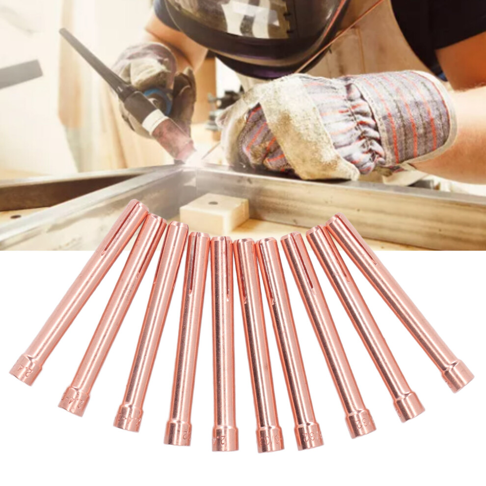 10Pcs Tig Collet Tips 3/32In 10N24 2.4Mm Electrode Clip Replacement For Wp17 18 26 Welding Torch Series 8741318095303