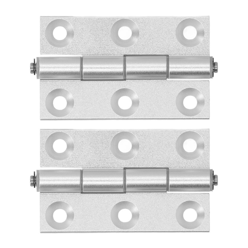 2Pcs Flat Hinge Folding Aluminum Profile Resin Bushing Axes Square Door Hardware 9331318097415