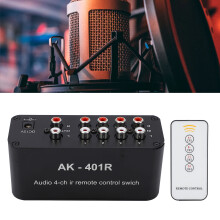 Audiowechsel 1 Eingang 4 Ausgang DC 12V RCA-Signalauswahlgerät mit Fernbedienung
