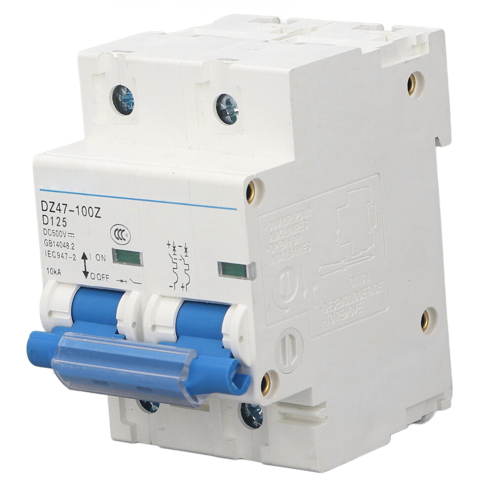 Dc Circuit Breaker 10Ka Breaking Capacity 36Mm Din Rail Overload Protection Miniature Circuit Breaker Dc500v 125A 9431318102963