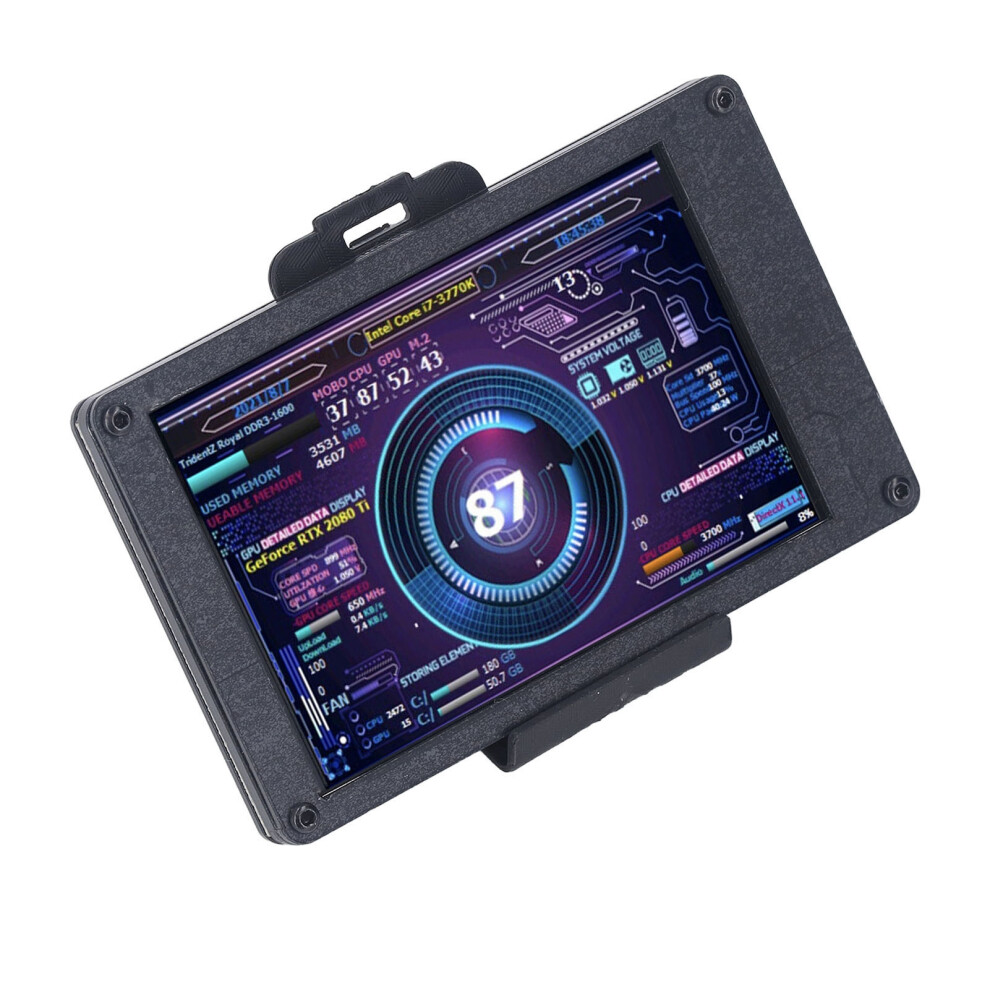 Usb Mini Screen Adjustable Brightness 3.5In Ips Computer Temp Cpu Ram Monitor For Windows With Elbow Line Motherboard Line 9421318104920