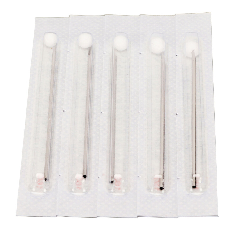 100PCS 16G Body Piercing Needles Cylindrical Tube Beveled Tip Incisive Stainless Steel Disposable Piercing Needles