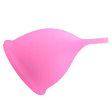 Pinkes Silikon-Menstruationstampon, BPA-frei, 65x46mm, zusammenklappbar