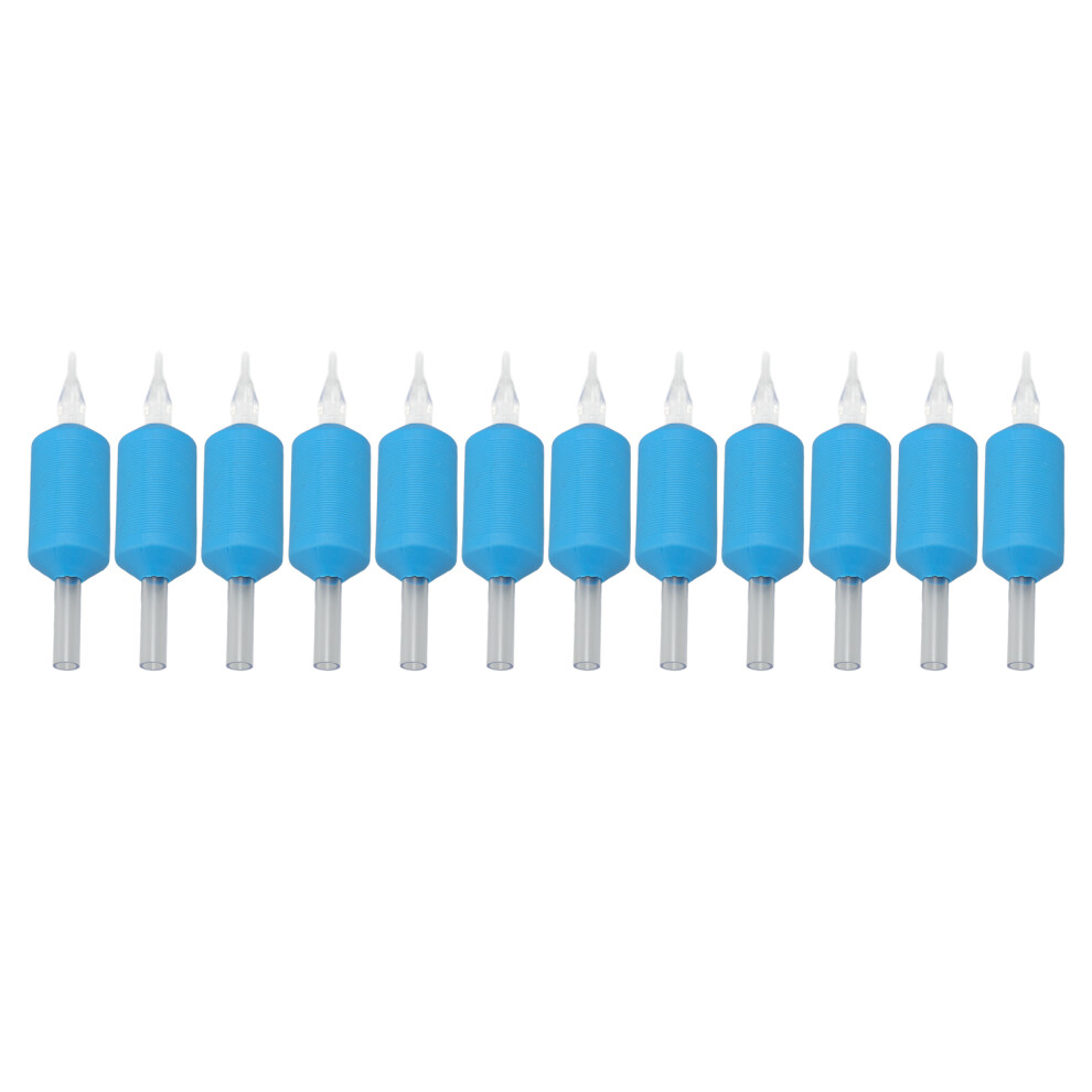 Blue 20Pcs Disposable Tattoo Handle Grip Silicone Prevent Slip Tattoo Machine Grips For 5Rt Needle 25Mm