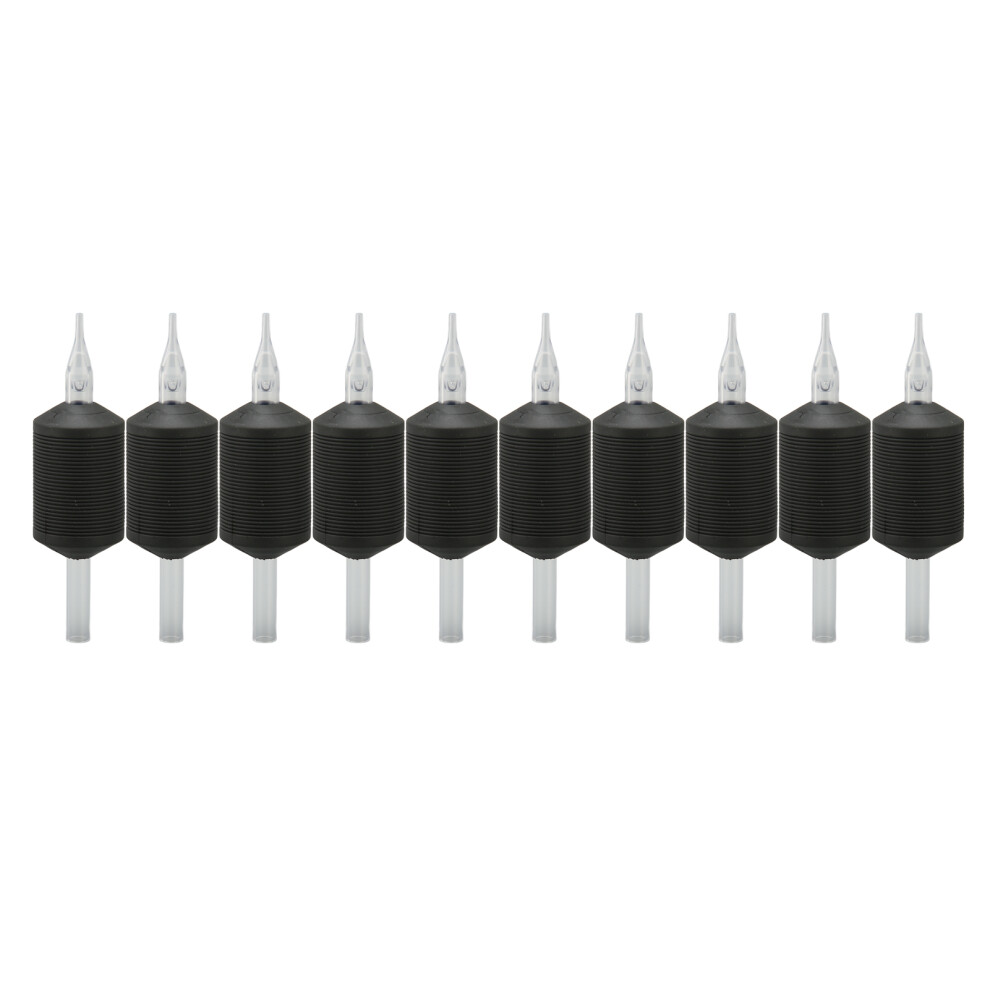 Black 20Pcs Tattoo Machine Handle 30Mm 5Rt Safe Silicone Supplies Tattoo Grip Hand Tube