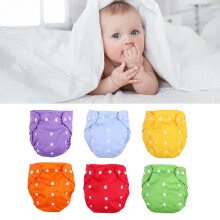 6PCS Baby Cloth Diapers Adjustable Washable Reusable Soft Breathable Infant Cloth Diapers