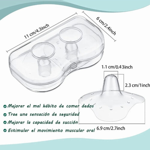 1 Pair Silicone Nipple Shield Soft Triangular Nursing Nipple Shields for Breastfeeding 2