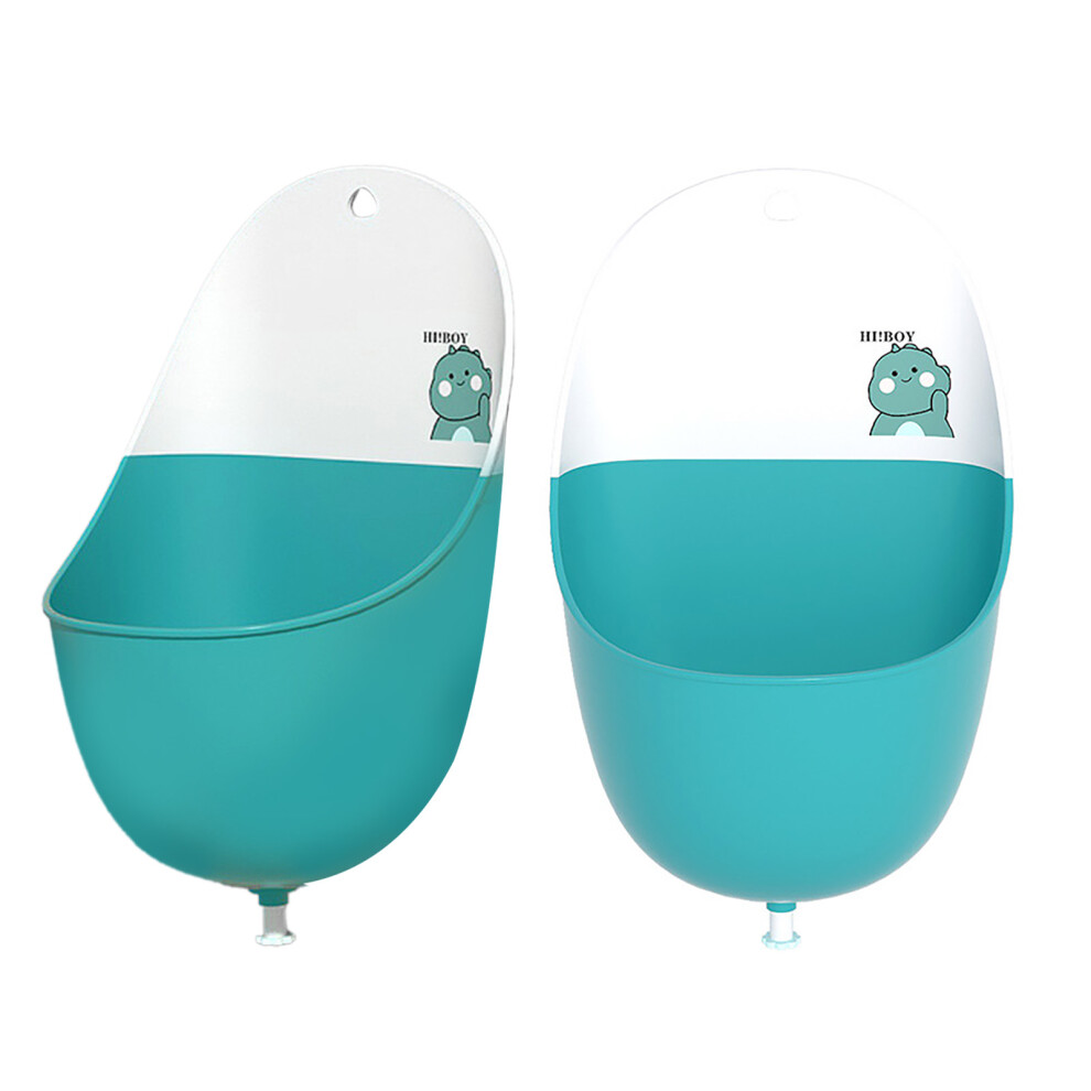 Baby Urinal Lightweight Portable Foldable Practical Capacity Pp Tpr Cartoon Style Potty Training Urinal For Boys Dinosaur (With Hooks Green