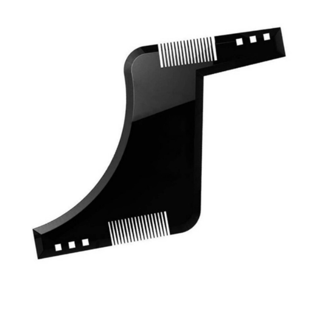Unisex Black Beard Template Comb Abs Smoothly Edges Beard Styling Comb With Right Angle Handle