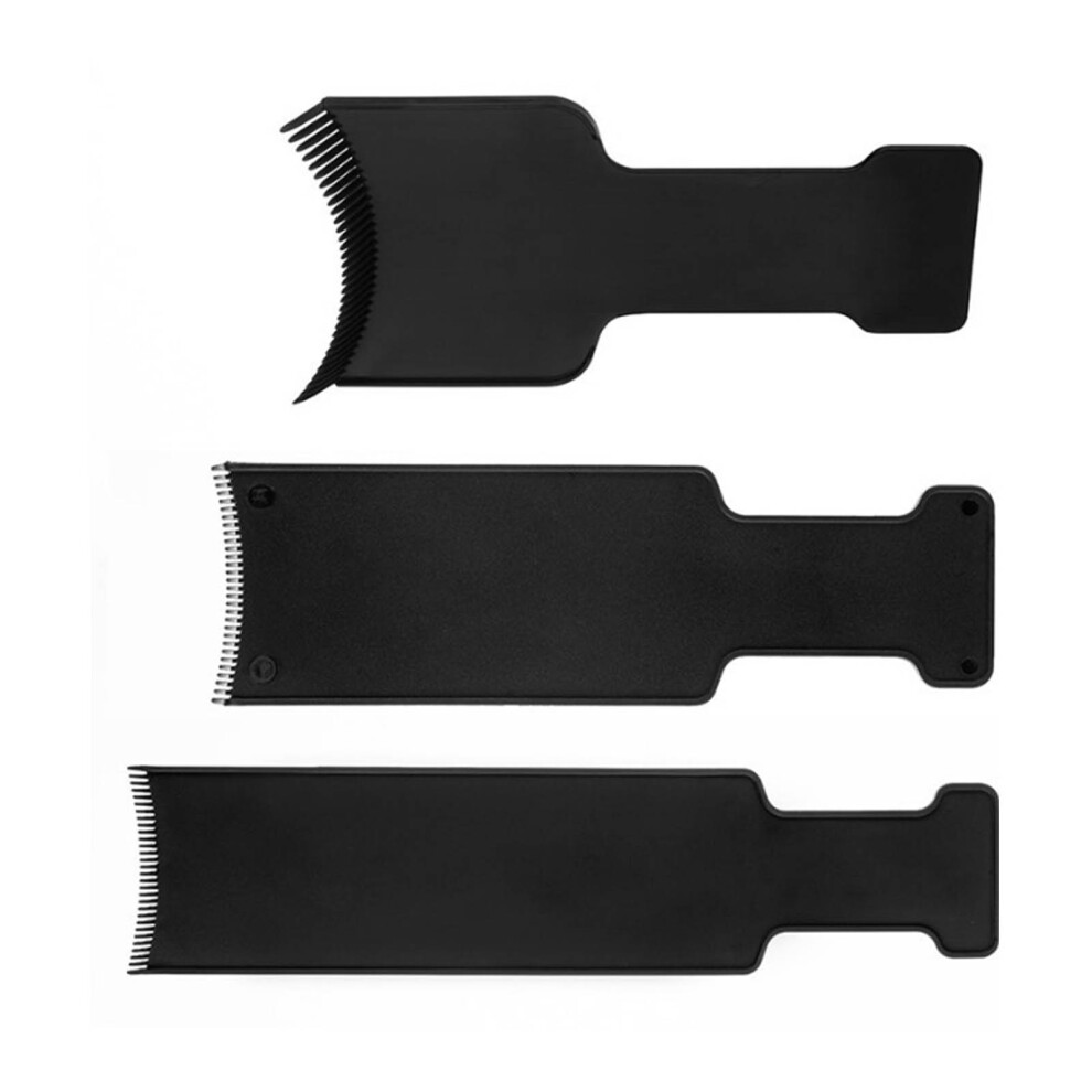 3 Pcs Balayage Board With Teeth Highlighting Board Hair Dye Paddle Highlighting Brush