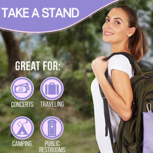 Female Urinal Portable Women's Urination Device with Bag Stand to Pee Female Silicone Urinal for Outdoor Travel Pink