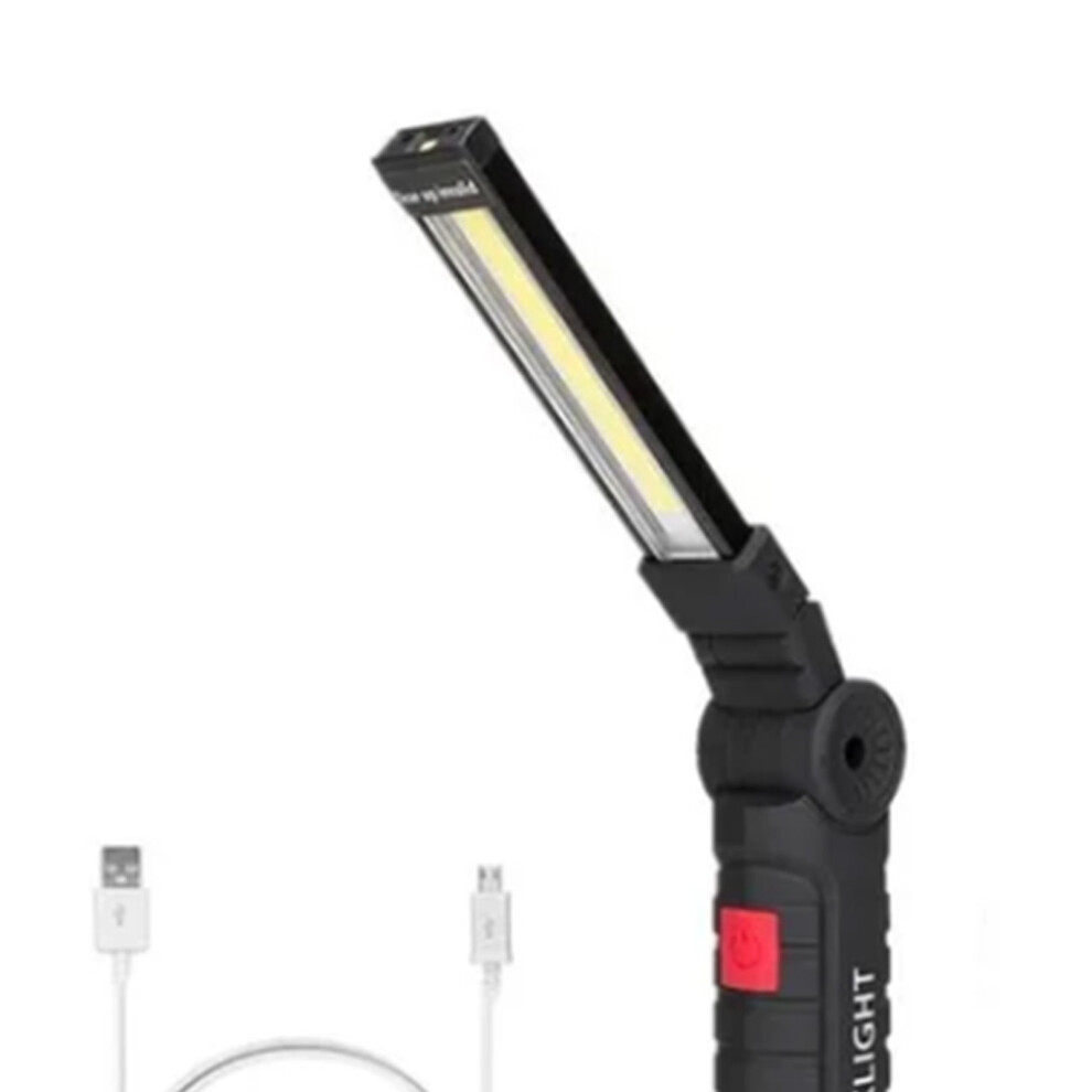 Auto Repair Working Light Magnet Foldable Rotary Charging Led Flashlight With Usb Cable 4641318121375
