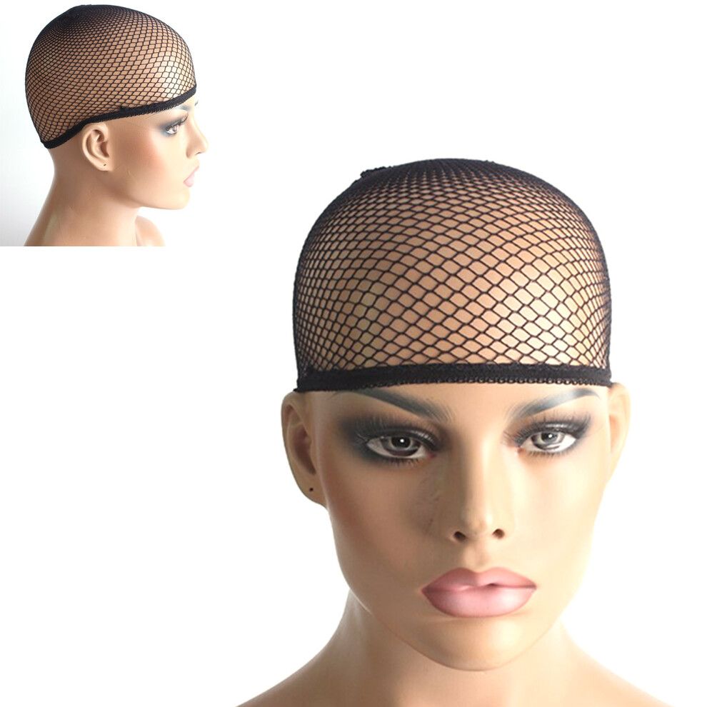Unisex Black Wig Caps Nylon Stretchable Breathable Dome Mesh Net Wig Cap For Cosplay Dress Up