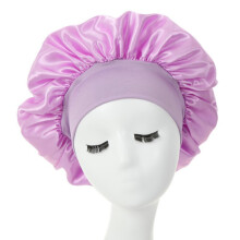 Damen Leicht Lila Elastischer Schlaf-Haarhaube, 58 cm Breiter Hut