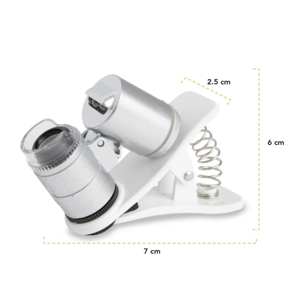 60X Cell Phone Clip On Microscope Portable HD Phone Clip On Microscope Magnifier with 2 LEDs for Banknote Verification-image-OPC-PHS8FS9-NEW