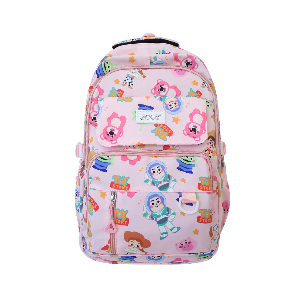 (Pink) Toy Story Lotso Jessie Buzz Lightyear Alien Cartoon Backpack Pattern Student Pink