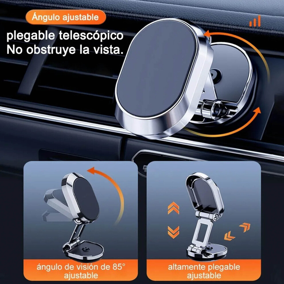 Magnetic Car Phone Holder Foldable 360 Degree Rotation Phone Mount Dashboard Phone Stand Cradle 8401318123993