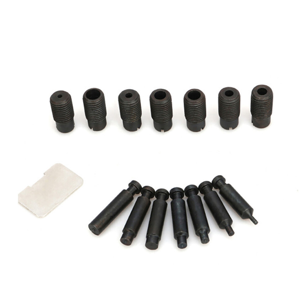 16Pcs Multifunctional Punching Pliers Set Pvc Dipped Handles Holes Puncher Depth Adjustable Manual Punch For Stainless Steel Brass Aluminiu 8161318124375