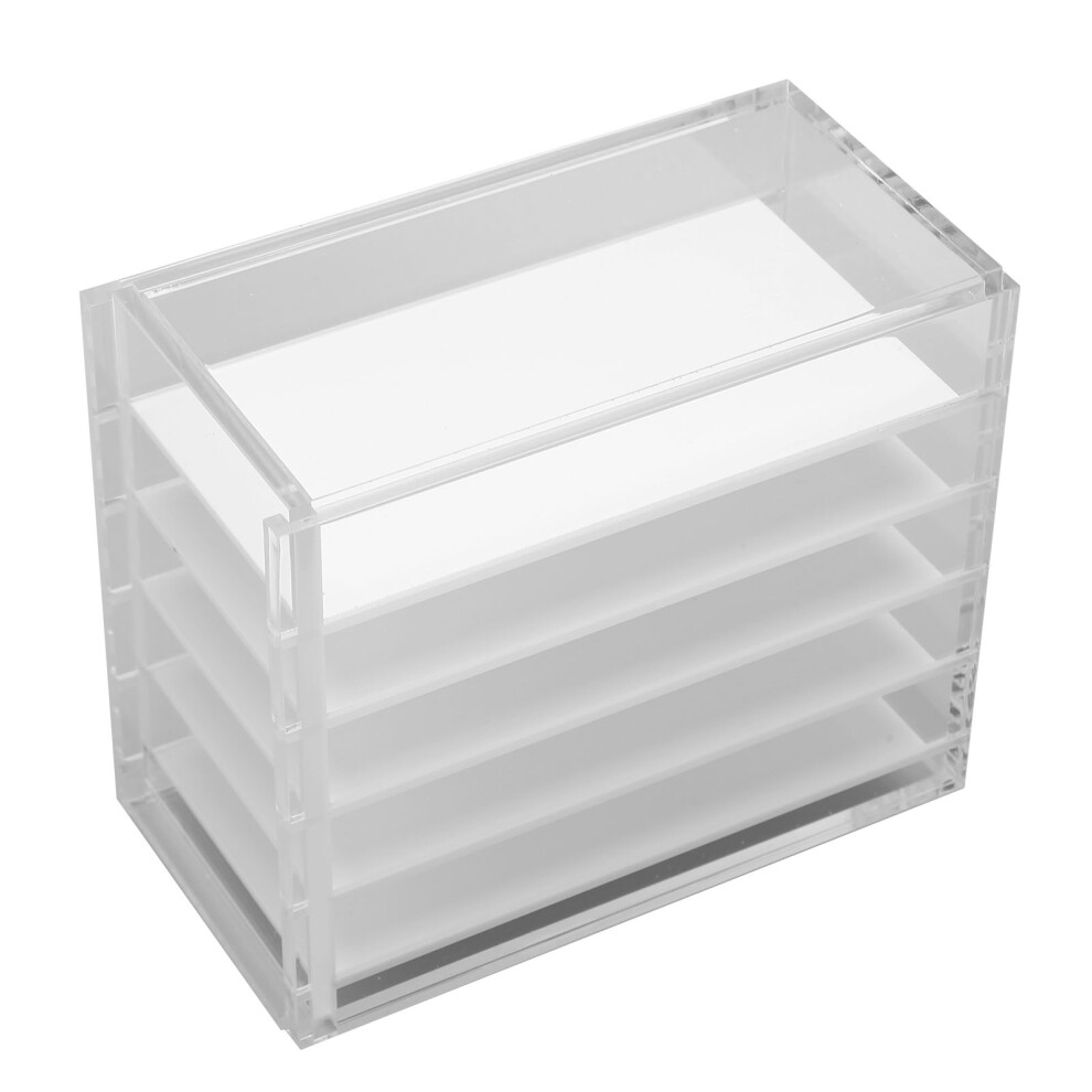 Fake Eyelash Box Dustproof Transparent Acrylic 5 Tiers Large Capacity False Eyelash Storage Box for Home Salon Office