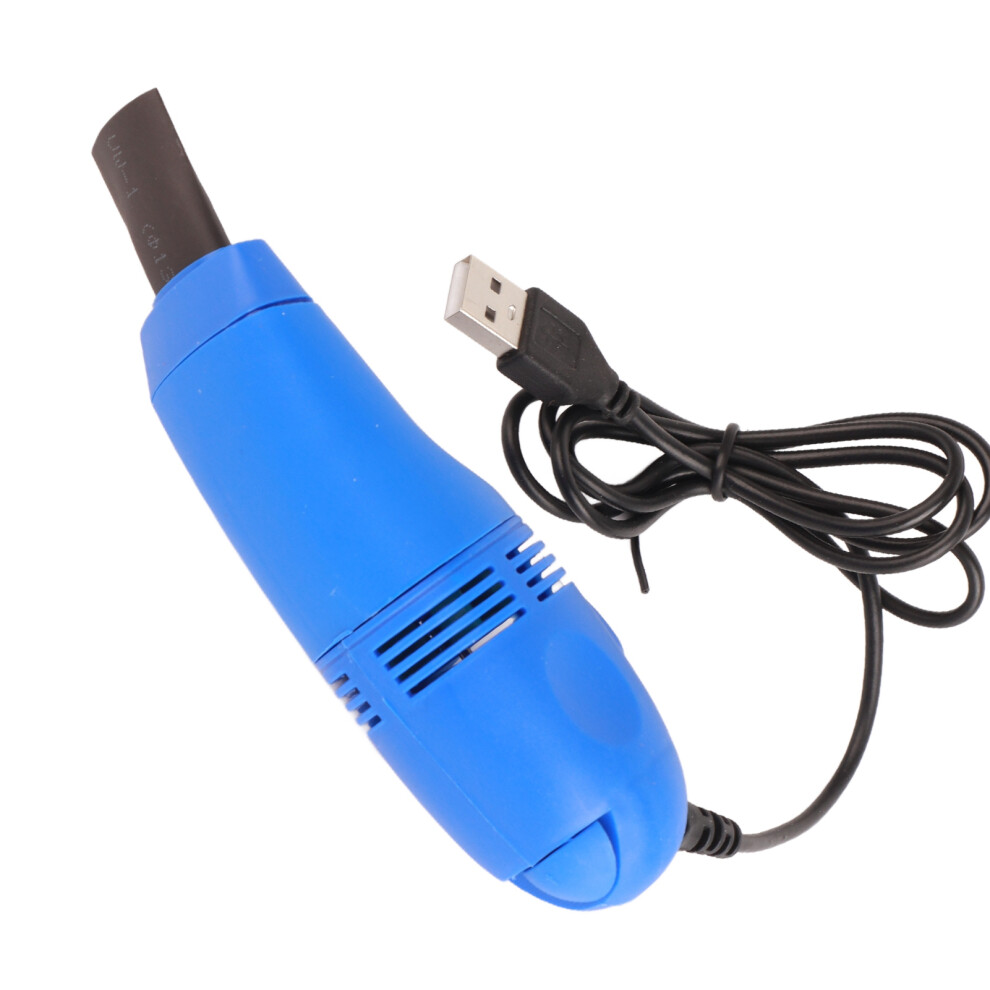 Mini Nail Dust Collector Negative Pressure Large Suction Nail Dust Vacuum Machine for Keyboard Blue