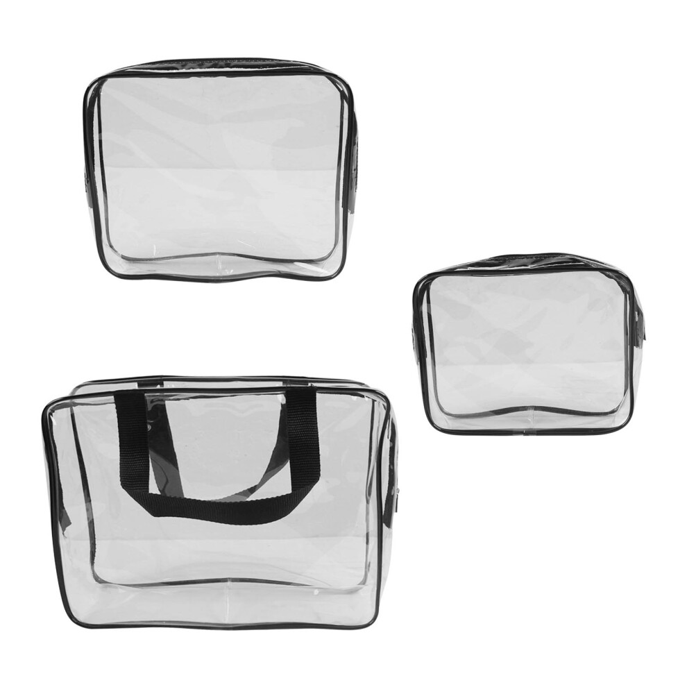 Clear Cosmetic Bag PVC Transparent Waterproof Large Capacity Portable Makeup Bags Travel Storage Bag