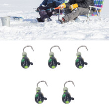 5 Stück Eisfischerköder Haken 4MM Hochkarbonstahl Jig Lockfische für Zander